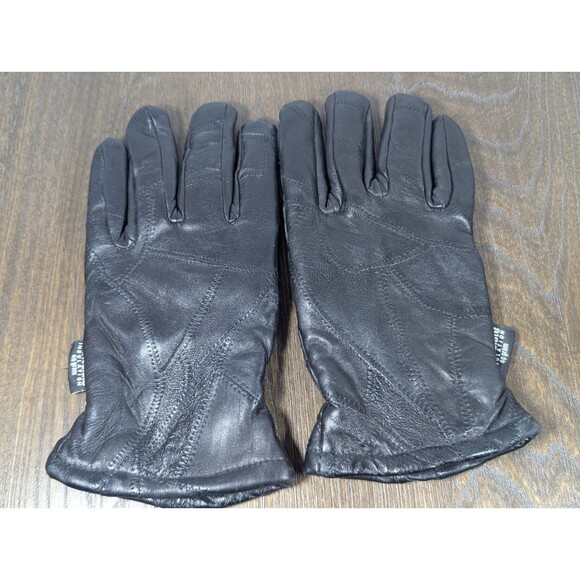 VTG Thinsulate Thermal Insulation Leather Gloves Mens M/L Black 40 Gram Soft - Picture 1 of 9